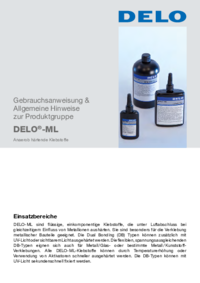 DELO-ML DELO-ML Gebrauchsanweisung & Allgemeine Hinweise zur Produktgruppe
