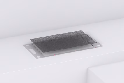 Fixierung einer Gas-Diffusionsschicht auf einem Rahmen