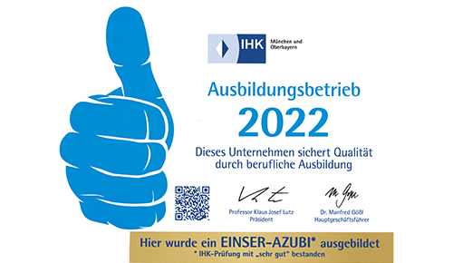 IHK Ausbildungsbetrieb Auszeichnung 2022