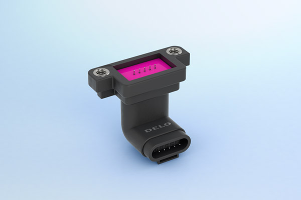 Klebstoffflächen auf Stecker
